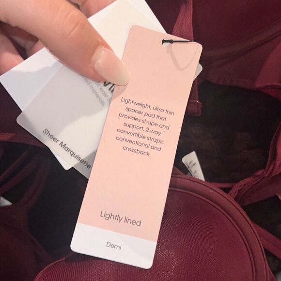 Calvin Klein NWT Sheer Marquisette LIGHTLY LINED DEMI BRA 32DD - Picture 5 of 5